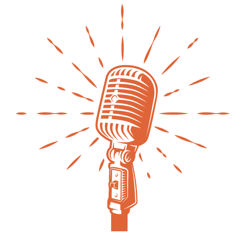 A graphic depicting a microphone.
